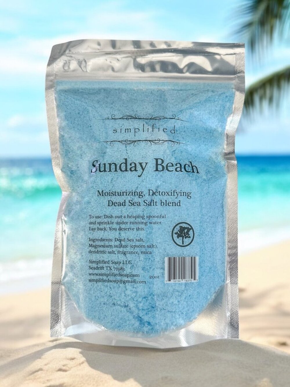 Sunday Beach Bath Salt Soak - Simplified Soaps